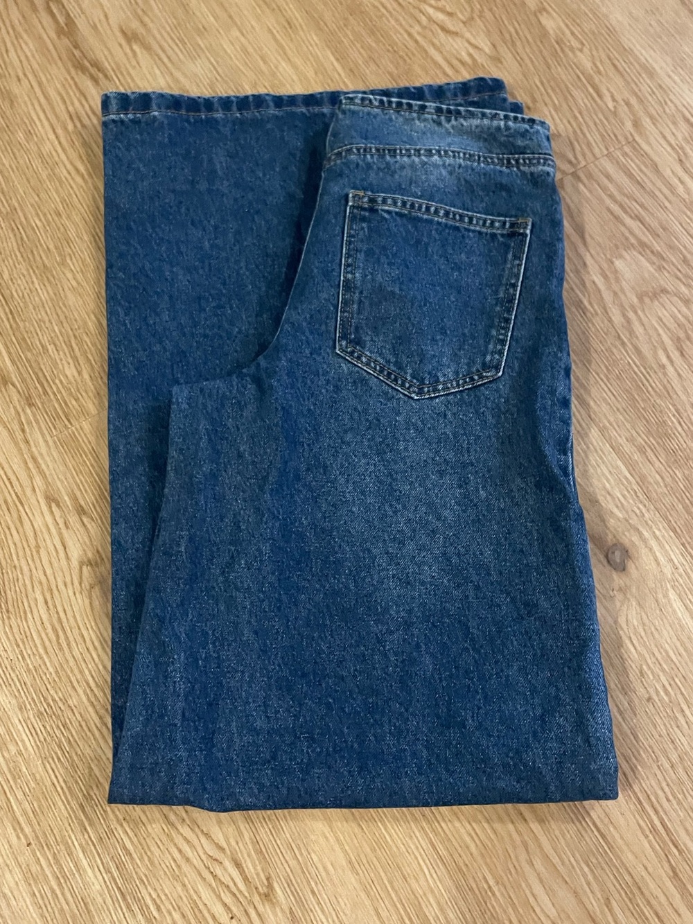 Edikted Women's Dark Blue Wide Leg Jeans